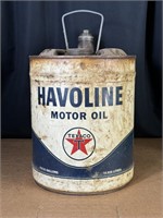 TEXACO Havoline Motor Oil 5 Gal Can