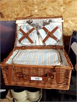 Picnic basket with included utensis and plates