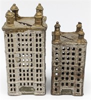 (2) A.C. Williams Cast Iron Skyscraper Banks