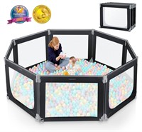 Foldable Baby Playpen, Large Toddlers