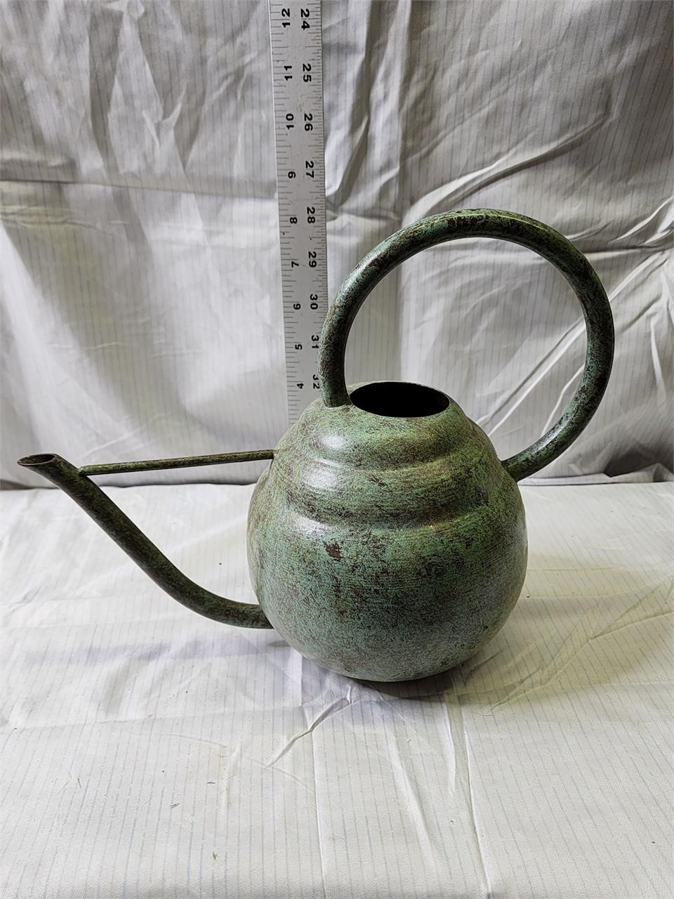 Copper Patina Watering Can. Beehive Shaped