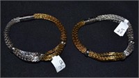 2 Fashion Bracelets w/ Magnetic Clasps