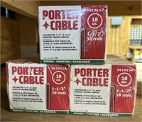 Lot 3 NEW Boxes Porter Cable 1-1/2" Crown Staples