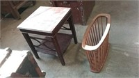 Side table and magazine rack