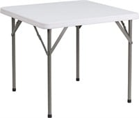3-Foot Square White Plastic Folding Table