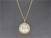 1776 Silver Issue 2G Silver Round Pendant & Chain