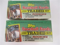 (2) Factory Sealed 1990 Topps Traded Set