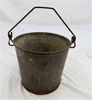 Vintage Steel Milking Water Bucket