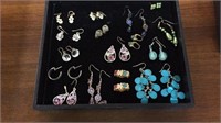 SELECTION OF 16 PAIR ASSORTED JEWELRY EARRINGS