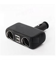 AutoDrive Dual USB Car Adapter, Black A19