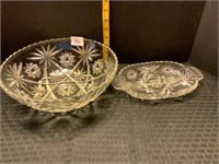 Anchor Hocking EAPG Star Of David Bowl & Divided