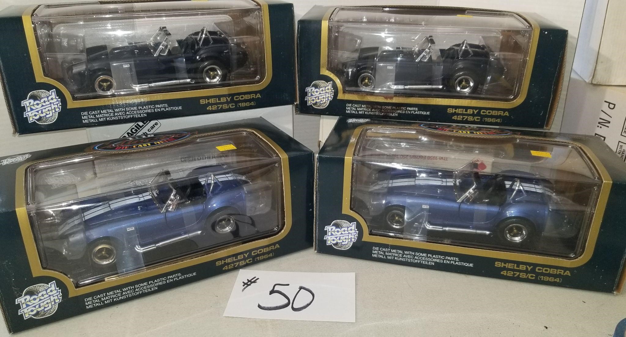 4 1964 Shelby Cobras 1:18 Die Cast Cars