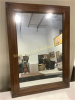 Wood-Framed Wall Mirror