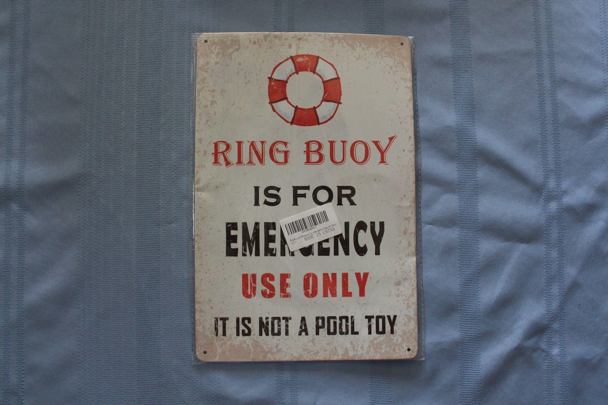 Retro Tin Sign: Ring Buoy