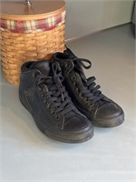 Converse All Star Hi Leather Trainers Black Unisex