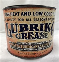 Vintage Luberiko Grease Tin, Empty
