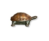 Small Mid-Century Turtle Shell Cast Iron Box