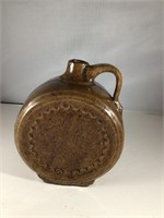 Primative whiskey crock pottery jug