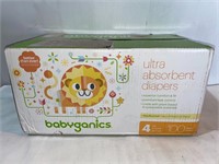 Babyganics Ultra Absorbent Diapers, Size 4, 100