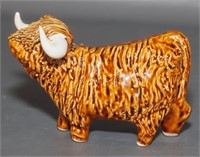 Spaghetti Pottery Figurine of Highland Cattle