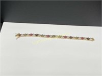 ROSS SIMONS STERLING SILVER GEMSTONE BRACELET