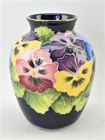 J. McCall Colorful Pansies Vase