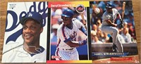 Lot of 3 1988-1993 Darryl Strawberry BaseballCards