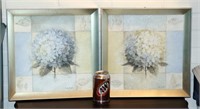 2 Hydrangea Framed Canvas Art Prints by Lisa Audit