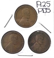 1925 PDS Lincoln Wheat Cents