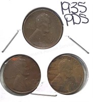 1935 PDS Lincoln Wheat Cents