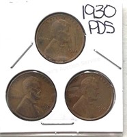 1930 PDS Lincoln Wheat Cents