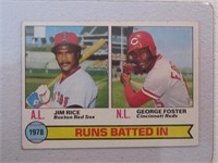 1979 TOPPS 1978 RUNS BATTED IN RICE,FOSTER