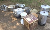 granite pans, tea urns, coffee pots, press cookers
