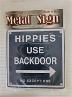 Hippies Magnetic Metal Sign