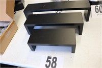 (3) Graduated Size Display Shelves
