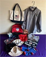 Fun Olympics Lot: Hats, Jackets, Tote, DVDs
