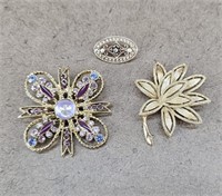 3pc Vintage Brooches