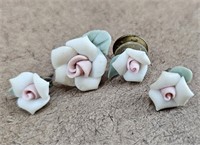 Compodimonte Earring & Pin Flower Set