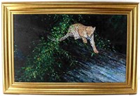 DHARBINDER S BAMRAH WILDLIFE PAINTING LEOPARD