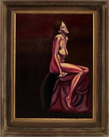 MODERN CONTEMPORARY FEMALE NUDE OIL PAINTING