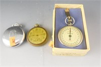 Lot # 4087 - (2) Pocket watches and a pedometer: