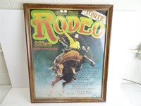 Framed Cody Wyoming Rodeo Poster - 18 x 22