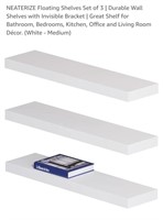 NEW Set of 3 Floating Shelves, White