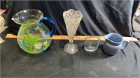 Glassware & plastic pitcher