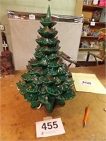 Ceramic Christmas tree (lighted), 18" T