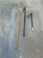 Lot of 3 Walking sticks and cane