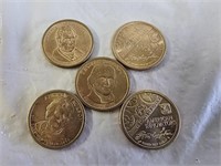 5 Gold Dollar Coins