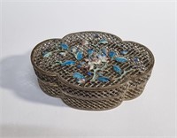 CHINESE PIERCED FILIGREE ENAMELED BOX