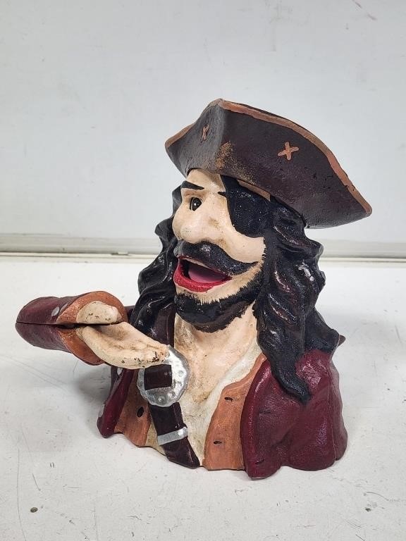 Cast Iron Mechanical Pirate Bank