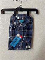 Vintage Alps Garment Blue Plaid Shirt